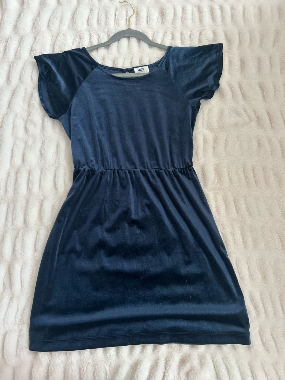 Old Navy Navy Flutter-Sleeve Elastic-Waist Dress
